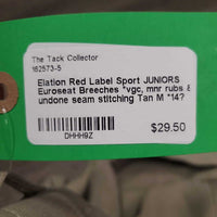 JUNIORS Euroseat Breeches *vgc/xc, mnr rubs & undone seam stitching
