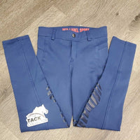JUNIORS Cotton Euroseat Breeches, Pull On *vgc/gc, rubs, seam rubs & fading, mnr stains
