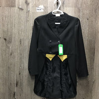 JUNIORS Shadbelly Show Jacket, attached pinny - points *gc, older, mnr snags, hair & bubbled
