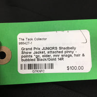 JUNIORS Shadbelly Show Jacket, attached pinny - points *gc, older, mnr snags, hair & bubbled
