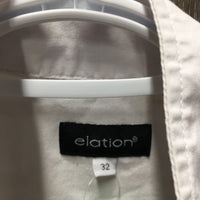 SS Show Shirt, snap collar *fair, v.dingy, older, seam puckers, loose threads