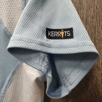 SS Mesh Technical Shirt, 1/3 Zip Up *gc, stains, older
