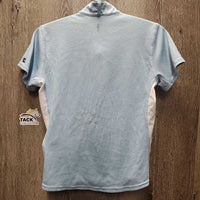 SS Mesh Technical Shirt, 1/3 Zip Up *gc, stains, older

