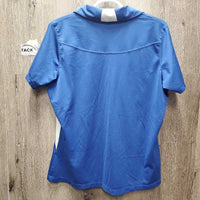 SS V Neck Polo Shirt "Alberta South" *gc, cracking logo, undone stitching, seam stain?dingy
