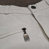 Full Seat Breeches *gc, stains, seam puckers, older, rubs, hairy velcro, dingy

