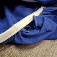 Cotton Saddle Cover *gc/fair, v.holey & unstitched edges, threads, stains, hair, clean
