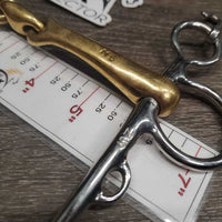 LS Fine Narrow Lozenge French Link Pelham Bit, 0 chain *vgc, scuffs, clean, mnr residue