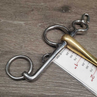 LS Fine Narrow Lozenge French Link Pelham Bit, 0 chain *vgc, scuffs, clean, mnr residue
