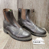 Paddock Boots, Zips, Punched toes *vgc, mnr dusty, scuffs & scratches, dirty edges
