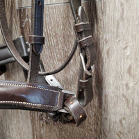 Monocrown Bridle, Crank, Rubber Reins, Buckles *gc, clean, scuffs, scrapes, faded Crank: missing keeper & cut