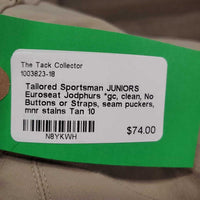 JUNIORS Euroseat Jodphurs *gc, clean, No Buttons or Straps, seam puckers, mnr stains
