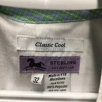 LS Show Shirt, snap collar *vgc, clean, older, pilly inside
