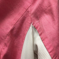 LS Show Shirt, magnetic collar *gc, older, dingy collar, mnr undone & loose stitching, sm hole, rubs & snags