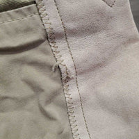 Side Zip Breeches *gc/fair, undone stitching, v.rubbed & pilly, sm holes, older, seam puckers, discolored seat & legs
