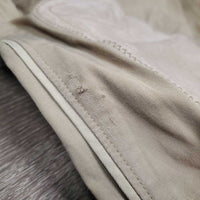 Side Zip Breeches *gc/fair, undone stitching, v.rubbed & pilly, sm holes, older, seam puckers, discolored seat & legs

