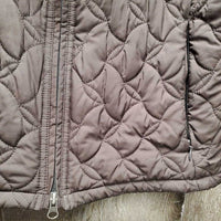 Quilt Vest, Zipper *gc, puckers, loose threads, hanging bottom lining