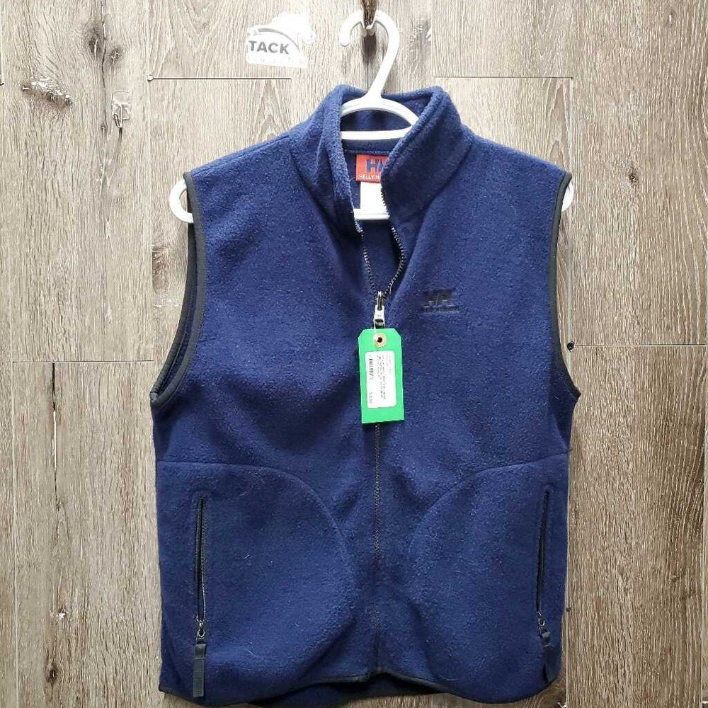 Fleece Vest, zipper *gc, clumpy, hairy, wavy zipper, shrunk?