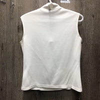 Sleeveless Show Shirt, 1/4 Zip Up *gc/fair, v.stained pits, dingy, mnr snags
