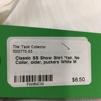 SS Show Shirt *fair, No Collar, older, puckers
