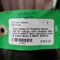 Pr Paddock Boots, Slip On *vgc/gc, rubs, scrapes, pills, rubs & elastic: dirty, stretched, rubs & poppe
