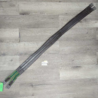 Stiff Synthetic Leather Girth, 1x els *vgc, older, mnr hair, dirt, rubs & scuffs, clean
