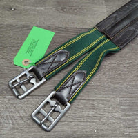 Stiff Synthetic Leather Girth, 1x els *vgc, older, mnr hair, dirt, rubs & scuffs, clean
