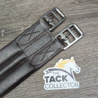 Stiff Synthetic Leather Girth, 1x els *vgc, older, mnr hair, dirt, rubs & scuffs, clean
