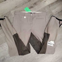 Full Seat Breeches *gc, undone stitching, threads, stains, seam puckers, faded
