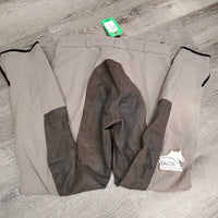 Full Seat Breeches *gc, undone stitching, threads, stains, seam puckers, faded
