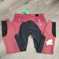 Full Seat Breeches *gc, faded, mnr puckers, snags, threads, stains, rubs, pills
