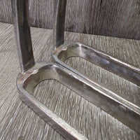 Light Stirrup Irons *fair, NO grips, stains, discolroed, chipped, peeling, bubbled
