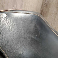 17.25" Adj *set XW *7.25 DK Saddlery Bond II Monoflap Dressage Saddle, Blue DK Fleece Cover, AIR Panels, Rear Gusset Panels, Flaps: 15.75"l x 10"w Serial #:0713 1725 17 34