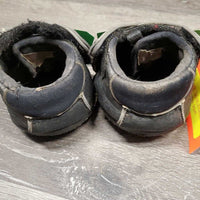 2 Hoof Boots *gc, clean/dirty, edge rubs/frays, velcro: hairy & weak
