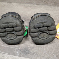2 Hoof Boots *gc, clean/dirty, edge rubs/frays, velcro: hairy & weak

