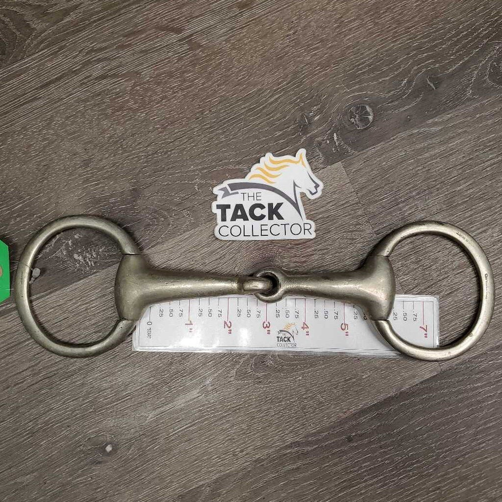 Hvy Thick Eggbutt Snaffle Bit *gc/fair, older, Loose hinges, chewed, mnr dirt, oxidization, stains