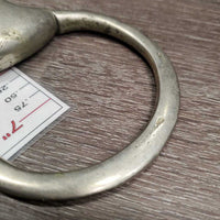 Hvy Thick Eggbutt Snaffle Bit *gc/fair, older, Loose hinges, chewed, mnr dirt, oxidization, stains
