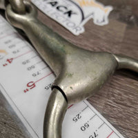 Hvy Thick Eggbutt Snaffle Bit *gc/fair, older, Loose hinges, chewed, mnr dirt, oxidization, stains