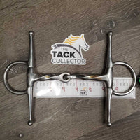 Thick Hvy Slow Twist Full Cheek Snaffle Bit *gc/fair, dirty, residue, scuffs, dull ridges
