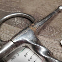 Thick Hvy Slow Twist Full Cheek Snaffle Bit *gc/fair, dirty, residue, scuffs, dull ridges