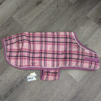 Winter Dog Coat *fair, torn leg strap & logo, dirty, stains, rubs, torn binding, faded, limp
