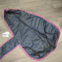 Winter Dog Coat *fair, torn leg strap & logo, dirty, stains, rubs, torn binding, faded, limp
