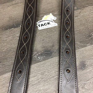 2 Double Stitched FS Back Cinch Billets, 1 lace only *like new/xc, mnr dirt, scratches & rubs, stiff