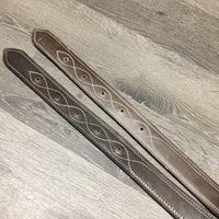 2 Double Stitched FS Back Cinch Billets, 1 lace only *like new/xc, mnr dirt, scratches & rubs, stiff
