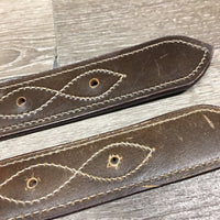 2 Double Stitched FS Back Cinch Billets, 1 lace only *like new/xc, mnr dirt, scratches & rubs, stiff