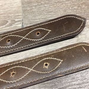 2 Double Stitched FS Back Cinch Billets, 1 lace only *like new/xc, mnr dirt, scratches & rubs, stiff