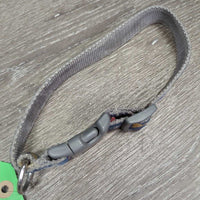 Adjustable Ribbon & Nylon Dog Collar *gc, dirty, stains, puckers, rubs
