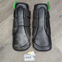 Pr Closed Boots, velcro *gc/fair, dirty, peeling, hairy, rubs
