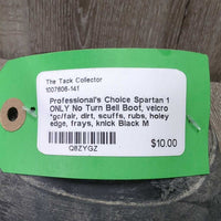 1 ONLY No Turn Bell Boot, velcro *gc/fair, dirt, scuffs, rubs, holey edge, frays, knick
