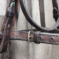 Rsd Bridle *gc, older, mnr dirt, faded, stains, rubs, dents & scraped edges
