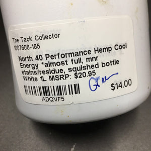 Hemp Cool Energy *almost full, mnr stains/residue, squished bottle